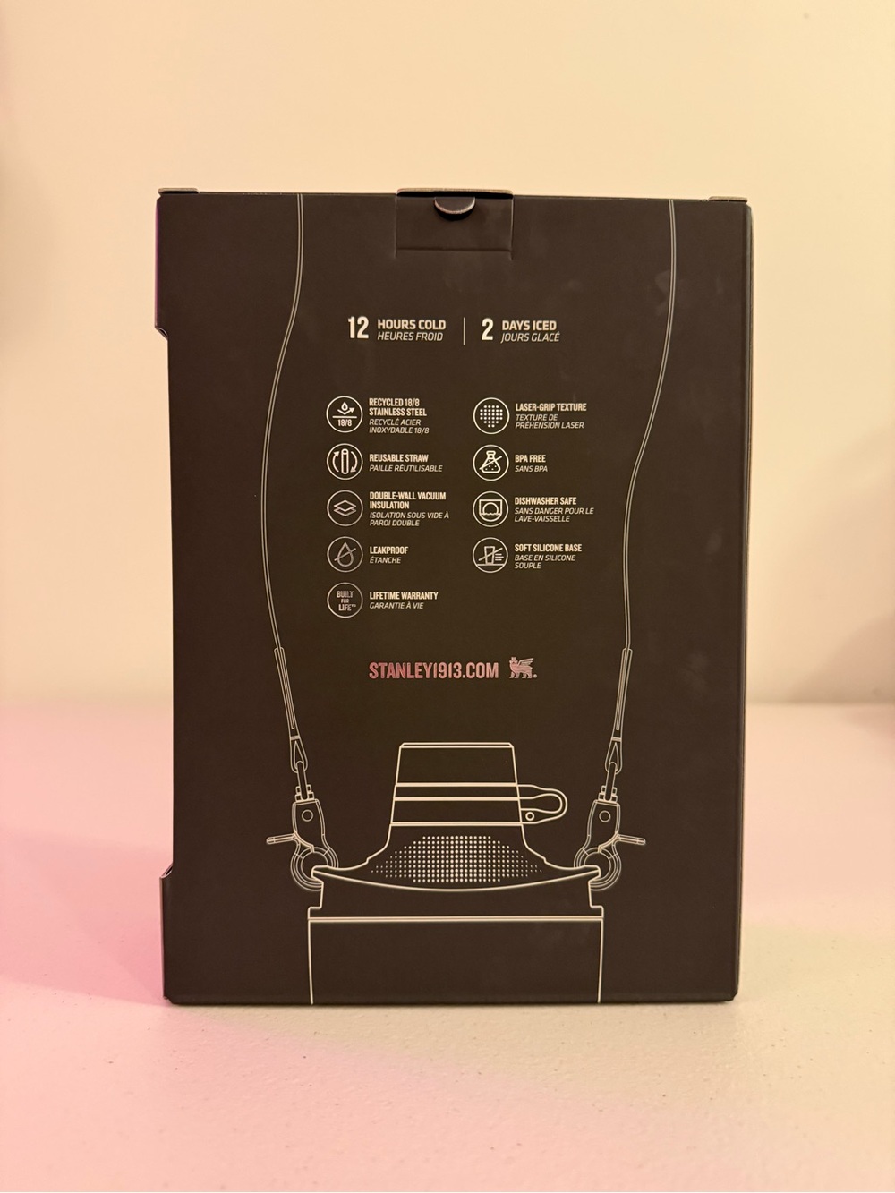 *NIB* Stanley Cross Bottle 23 oz Insulated Bottle with Strap in “Mist” - Picture 3 of 7